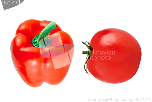 Image of fresh red tomatoe and peper