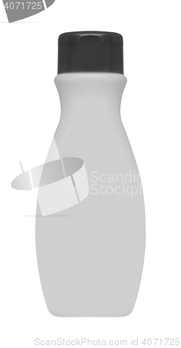 Image of shampoo bottle isolated on white