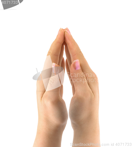 Image of woman\'s praing hands