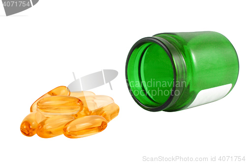 Image of pills and a bottle