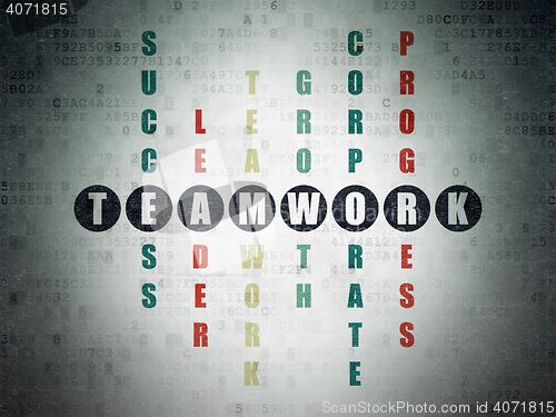 Image of Business concept: Teamwork in Crossword Puzzle