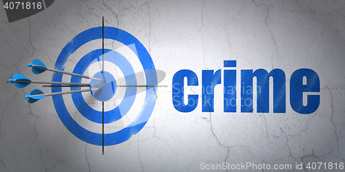 Image of Privacy concept: target and Crime on wall background