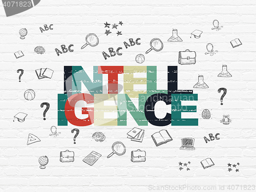 Image of Learning concept: Intelligence on wall background