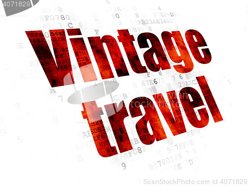 Image of Tourism concept: Vintage Travel on Digital background