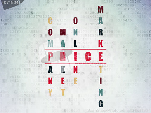 Image of Advertising concept: Price in Crossword Puzzle