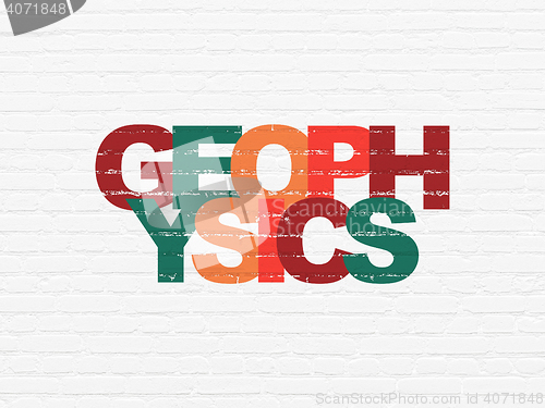 Image of Science concept: Geophysics on wall background