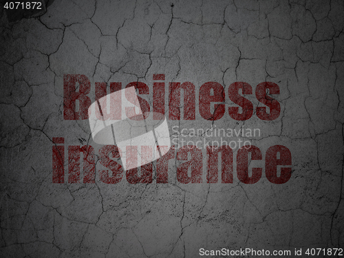 Image of Insurance concept: Business Insurance on grunge wall background