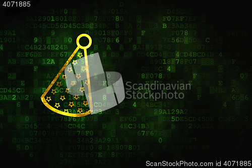 Image of Holiday concept: Party Hat on digital background