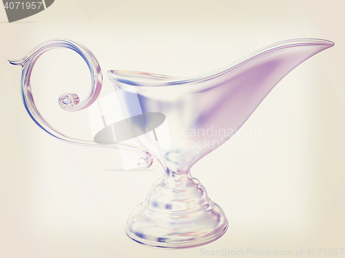 Image of Vase in the eastern style. 3D illustration. Vintage style.