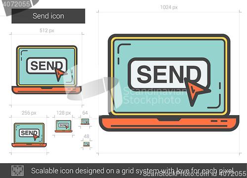 Image of Send line icon.