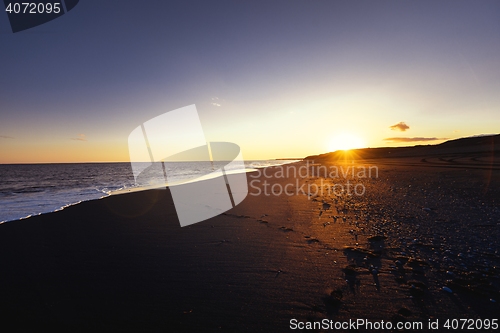 Image of Coastline with black sand