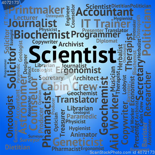 Image of Scientist Job Indicates Employment Occupation And Researcher