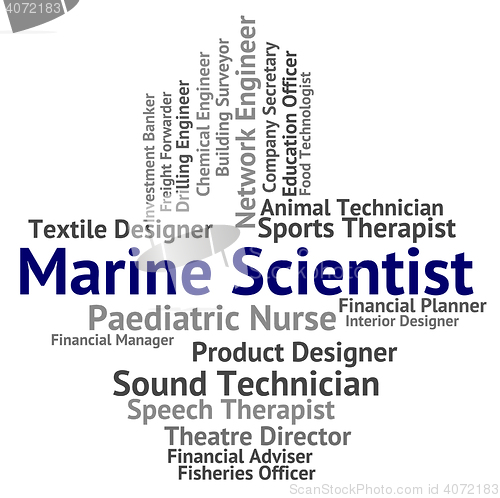 Image of Marine Scientist Shows Sea Recruitment And Hire