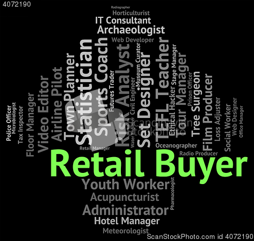 Image of Retail Buyer Shows Employee Occupations And Marketing