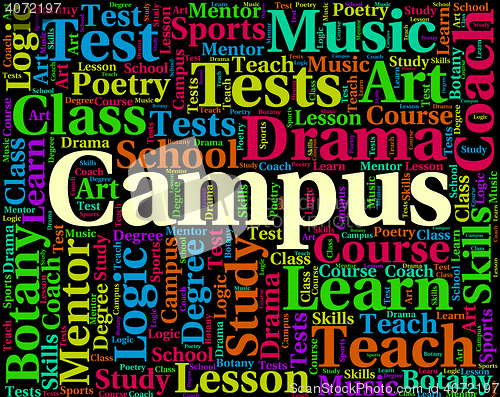 Image of Campus Word Shows Academies Schools And Institute