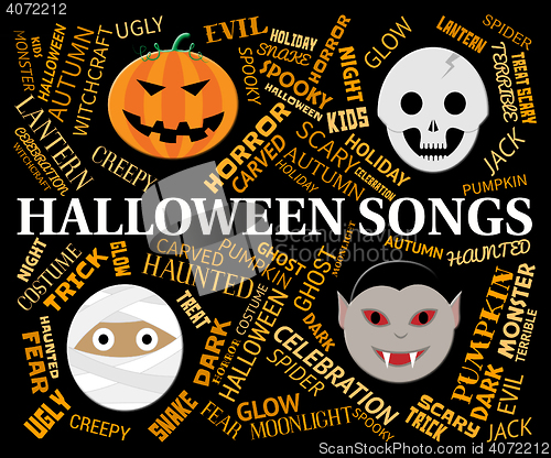 Image of Halloween Songs Represents Trick Or Treat And Autumn