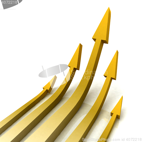 Image of 5 Gold Arrows Shows Progress Target