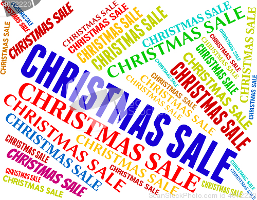 Image of Christmas Sale Represents Bargain Save And Text