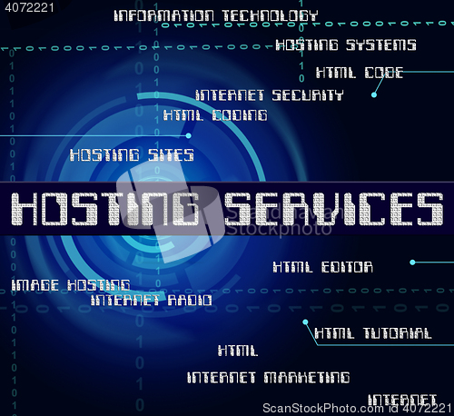 Image of Hosting Services Means Web Words And Assistance