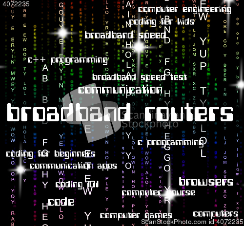 Image of Broadband Routers Represents World Wide Web And Computing
