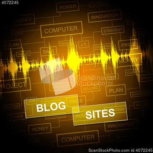 Image of Blog Sites Indicates World Wide Web And Blogger