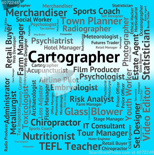 Image of Cartographer Job Indicates Land Surveyor And Career