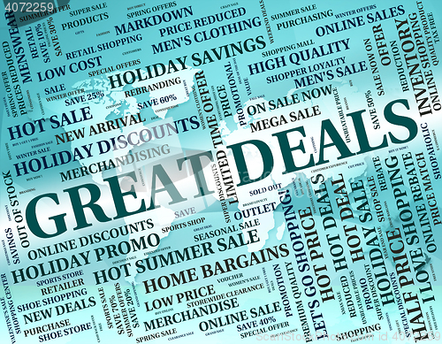 Image of Great Deals Represents Bargain Agreement And Impressive