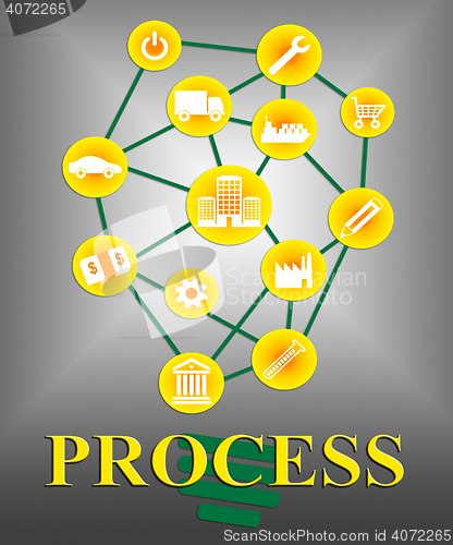 Image of Process Icons Means Undertaking Means And Symbols