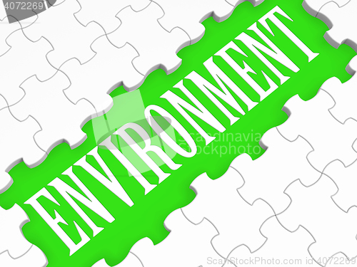Image of Environment Puzzle Shows Ecological Conservation