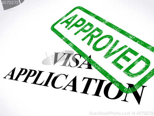 Image of Visa Application Approved Stamp Shows Entry Admission Authorized