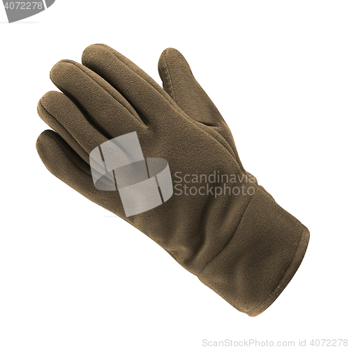 Image of winter glove on white background