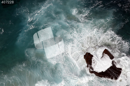 Image of looking down onto a single rock