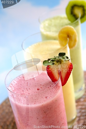 Image of Assorted fruit smoothies