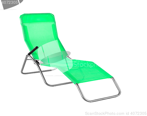 Image of deck chair isolated on white