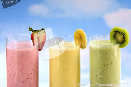 Image of Assorted fruit smoothies