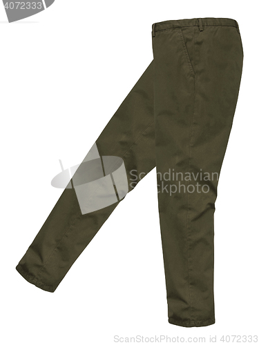 Image of Beige trousers isolated on white