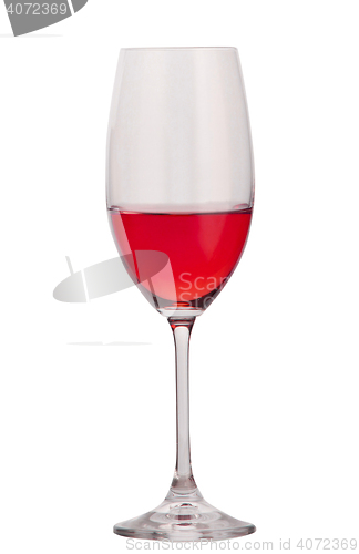 Image of Red wine in a glass isolated