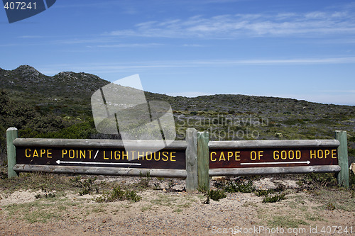 Image of cape of good hope and cape point signpost