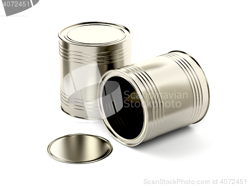Image of Two tin cans