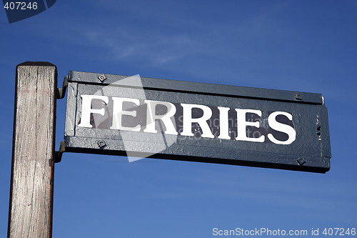 Image of ferries sign