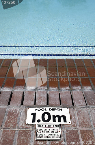 Image of pool depth sign