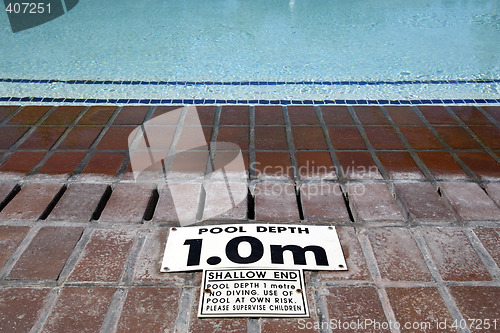 Image of pool depth sign