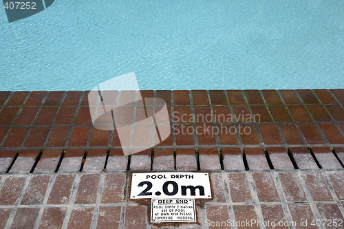 Image of pool depth sign