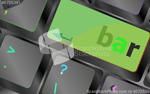 Image of bar button on the digital keyboard keys vector keyboard key. keyboard button. Vector illustration