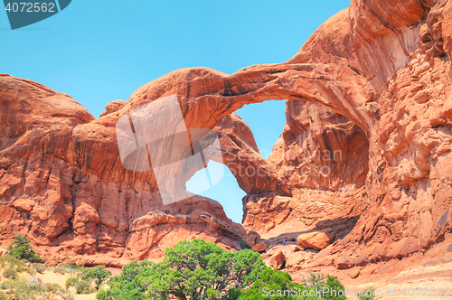 Image of The Double Arch at the Arches National Park