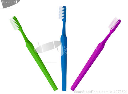 Image of Toothbrushes isolated on white