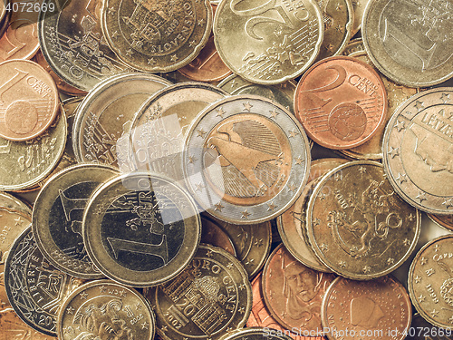 Image of Vintage Euro coins