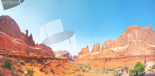 Image of Park Avenue overview at the Arches National park in Utah, USA