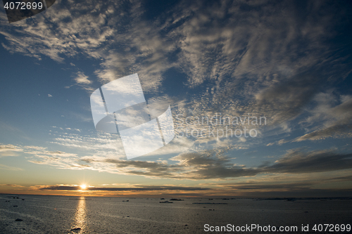 Image of Sunset in Greenland