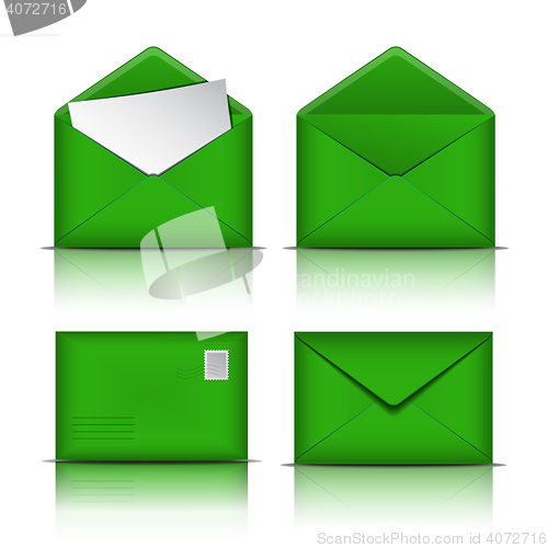 Image of Set of Green envelopes